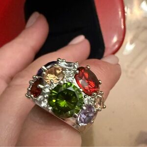Natalia V Collister Multicolor Gemstone Cocktail Ring